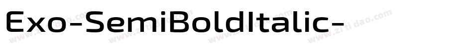 Exo-SemiBoldItalic字体转换