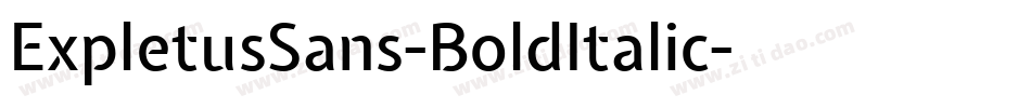 ExpletusSans-BoldItalic字体转换