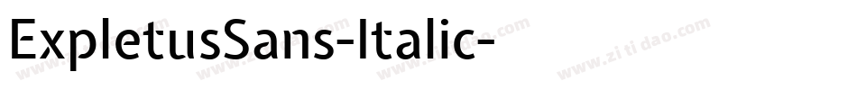 ExpletusSans-Italic字体转换