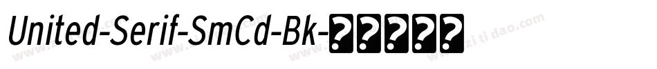 United-Serif-SmCd-Bk字体转换