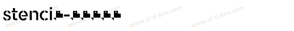 stenci1字体转换