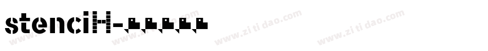 stenci1字体转换