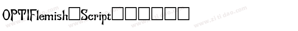 OPTIFlemish-Script字体转换
