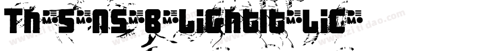 TheSans-B3LightItalic字体转换