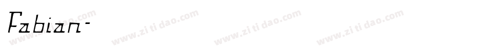 Fabian字体转换