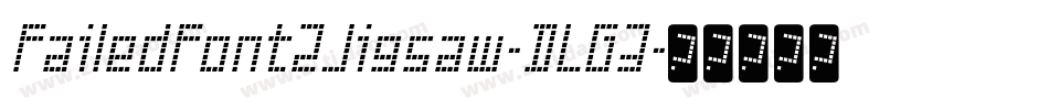 FailedFont2Jigsaw-DLG3字体转换