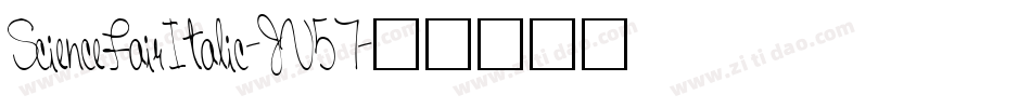 ScienceFairItalic-JV57字体转换