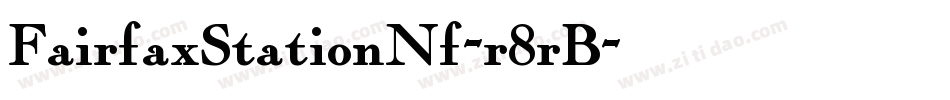 FairfaxStationNf-r8rB字体转换