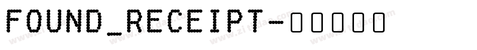 Found_Receipt字体转换