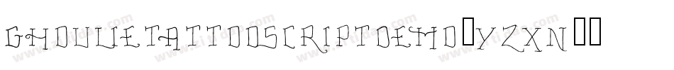 GhoulieTattooScriptDemo-YzXn8字体转换