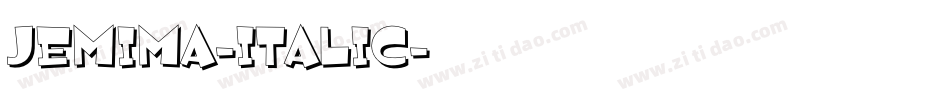 Jemima-Italic字体转换
