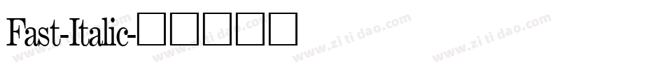 Fast-Italic字体转换