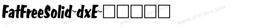 FatFreeSolid-dxE字体转换