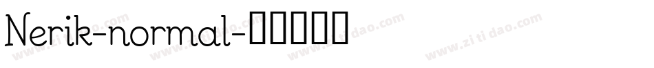 Nerik-normal字体转换