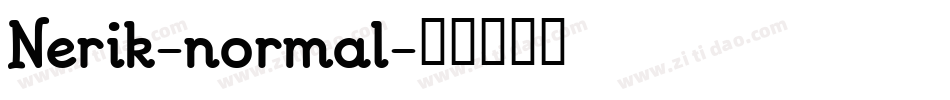 Nerik-normal字体转换