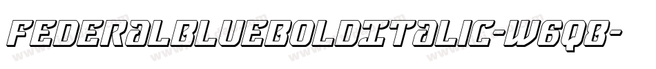 FederalBlueBoldItalic-w6q8字体转换