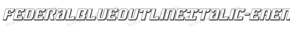 FederalBlueOutlineItalic-EAen字体转换