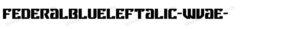 FederalBlueLeftalic-WvaE字体转换