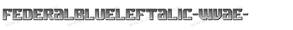 FederalBlueLeftalic-WvaE字体转换