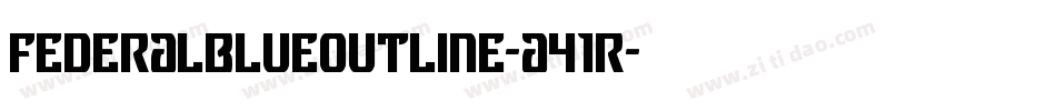 FederalBlueOutline-a41R字体转换