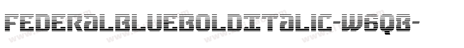 FederalBlueBoldItalic-w6q8字体转换