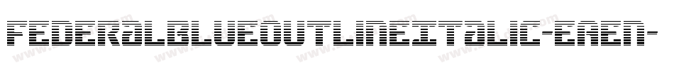 FederalBlueOutlineItalic-EAen字体转换