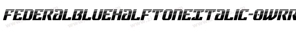 FederalBlueHalftoneItalic-0wrR字体转换
