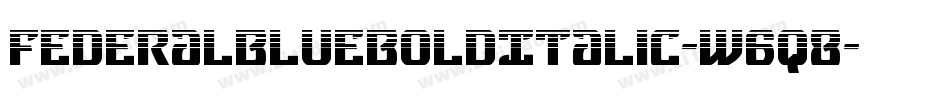 FederalBlueBoldItalic-w6q8字体转换