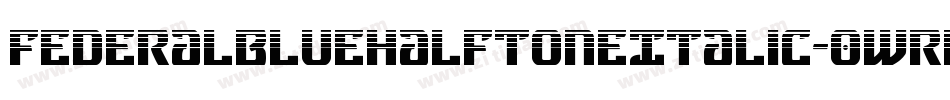 FederalBlueHalftoneItalic-0wrR字体转换