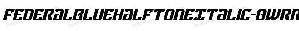 FederalBlueHalftoneItalic-0wrR字体转换