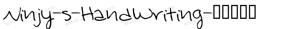 Ninjy-s-HandWriting字体转换
