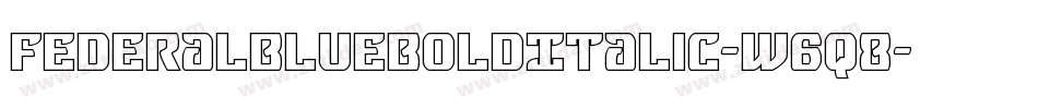 FederalBlueBoldItalic-w6q8字体转换