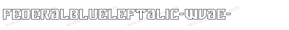 FederalBlueLeftalic-WvaE字体转换