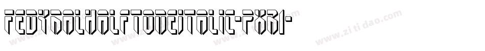FedyralHalftoneItalic-pXR1字体转换