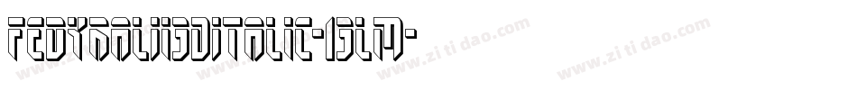 FedyralIi3DItalic-13lM字体转换
