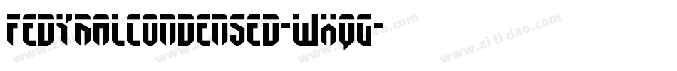 FedyralCondensed-WxqG字体转换