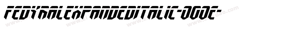 FedyralExpandedItalic-O0Oe字体转换