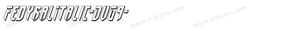 FedyralItalic-DvG9字体转换