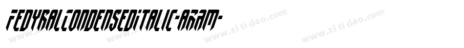 FedyralCondensedItalic-aRAm字体转换