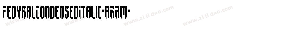FedyralCondensedItalic-aRAm字体转换