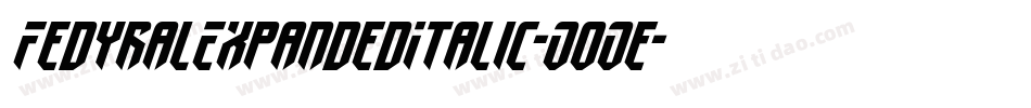 FedyralExpandedItalic-O0Oe字体转换