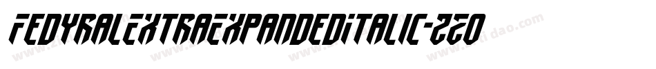 FedyralExtraExpandedItalic-zZ03字体转换