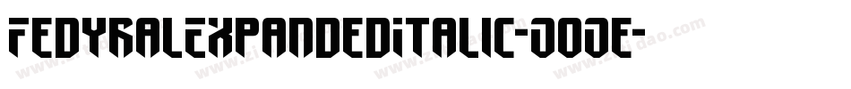 FedyralExpandedItalic-O0Oe字体转换