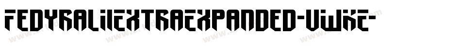 FedyralIiExtraExpanded-vWKE字体转换