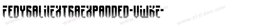 FedyralIiExtraExpanded-vWKE字体转换