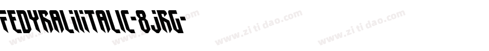 FedyralIiItalic-8Jrg字体转换