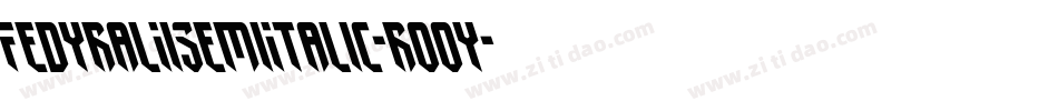 FedyralIiSemiItalic-ro0y字体转换