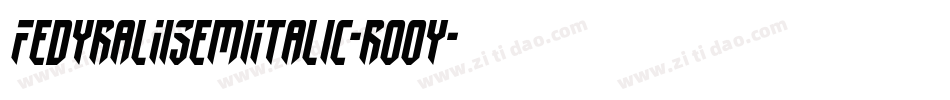 FedyralIiSemiItalic-ro0y字体转换