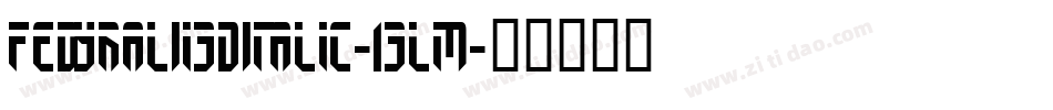FedyralIi3DItalic-13lM字体转换
