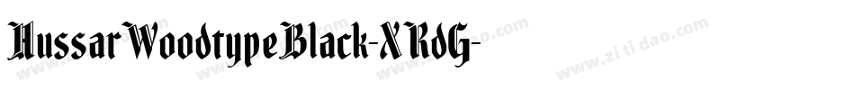 HussarWoodtypeBlack-XRdG字体转换